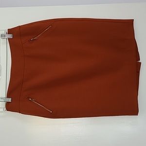 Loft skirt, size 2, burnt orange or rust color.